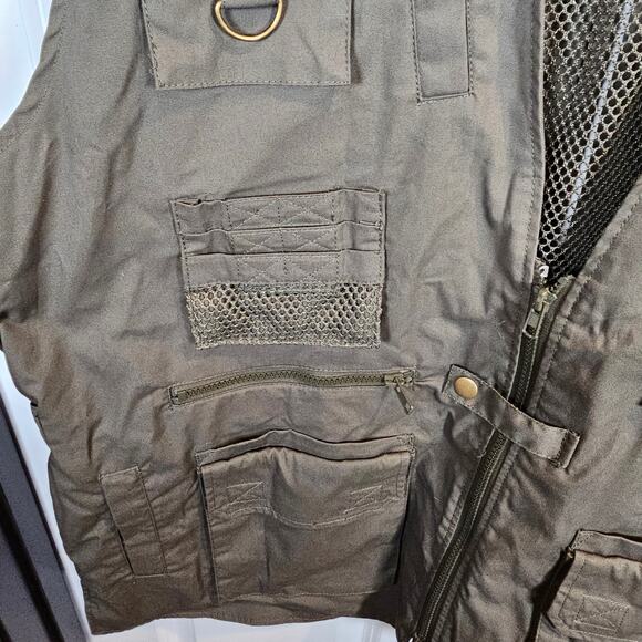 ROTHCO Concealed Carry Vest Tactical Olive Green Multi-Pocket XL Cargo Vest NEW - Picture 5 of 8